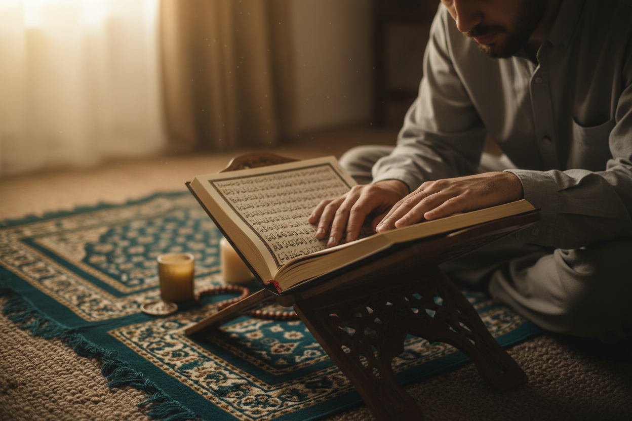 lecture de livre coran